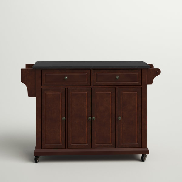 Three Posts™ Royce Granite Kitchen Island & Reviews Wayfair
